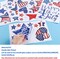 4th of July Window Clings (6 Sheets) - Double-Sided Patriotic Star Decals for Glass Windows - Red White and Blue Independence Day Stickers for Home, Office & Storefront Decoration